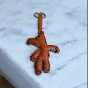 جاکلیدی چرمی دست دوز طرح تدی سایز 1