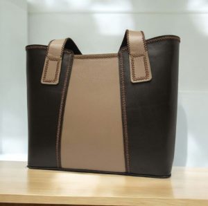 کیف چرم دست دوز زنانه مدل قهوه ای موکا